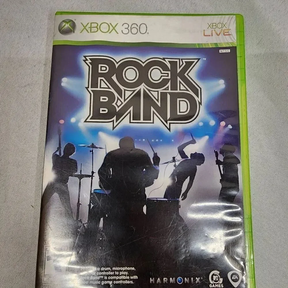 Xbox 360 Band Hero, Rock Band, Guitar Hero 5, World Tour, Legends of Rock Lot 5